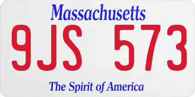 MA license plate 9JS573