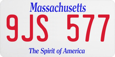 MA license plate 9JS577