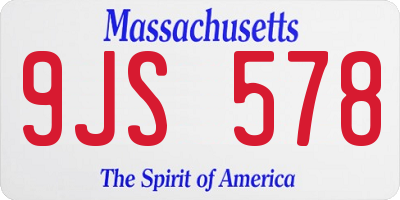 MA license plate 9JS578