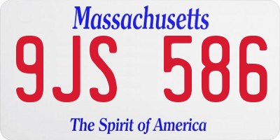 MA license plate 9JS586