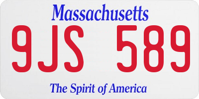 MA license plate 9JS589