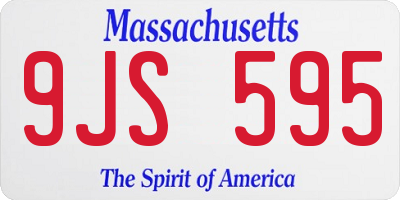 MA license plate 9JS595