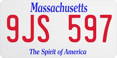 MA license plate 9JS597