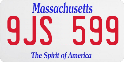 MA license plate 9JS599