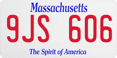 MA license plate 9JS606