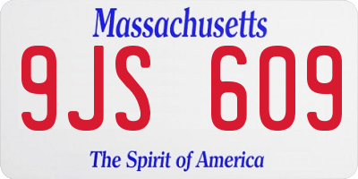 MA license plate 9JS609
