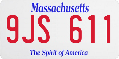 MA license plate 9JS611