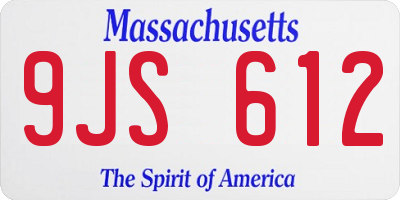 MA license plate 9JS612