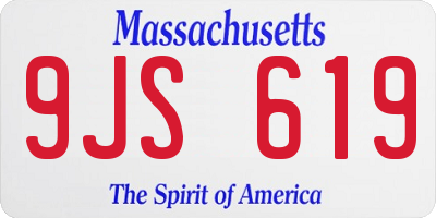 MA license plate 9JS619