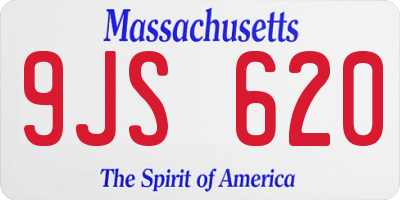 MA license plate 9JS620