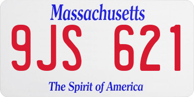MA license plate 9JS621