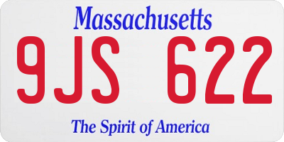 MA license plate 9JS622