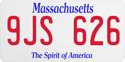MA license plate 9JS626