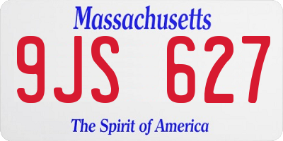 MA license plate 9JS627