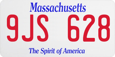 MA license plate 9JS628