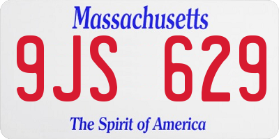 MA license plate 9JS629