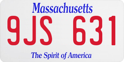 MA license plate 9JS631