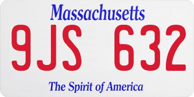 MA license plate 9JS632