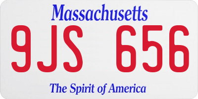 MA license plate 9JS656