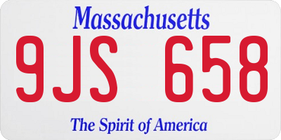 MA license plate 9JS658
