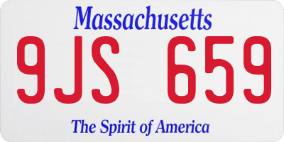MA license plate 9JS659