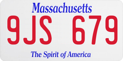 MA license plate 9JS679