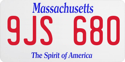 MA license plate 9JS680