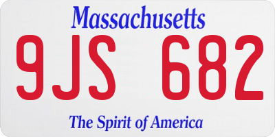 MA license plate 9JS682