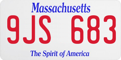 MA license plate 9JS683
