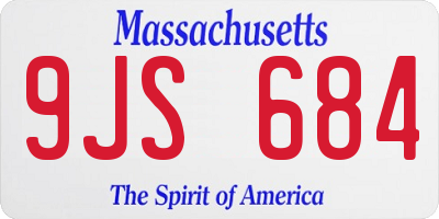 MA license plate 9JS684