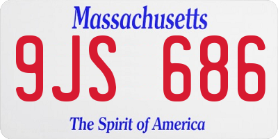 MA license plate 9JS686