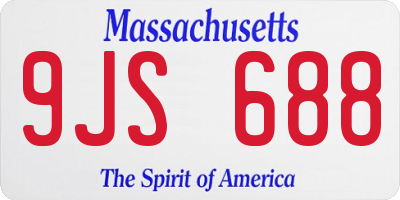 MA license plate 9JS688