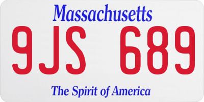 MA license plate 9JS689