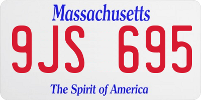 MA license plate 9JS695