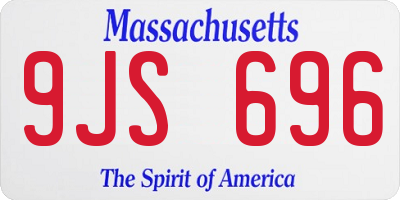 MA license plate 9JS696