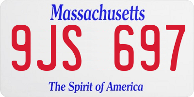 MA license plate 9JS697