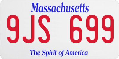 MA license plate 9JS699