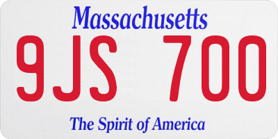 MA license plate 9JS700