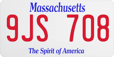 MA license plate 9JS708