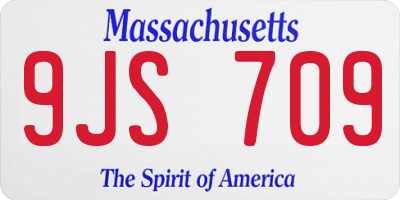 MA license plate 9JS709