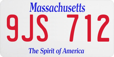 MA license plate 9JS712
