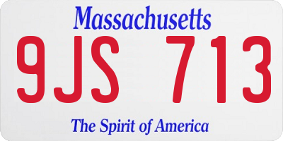MA license plate 9JS713