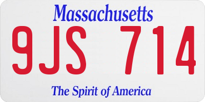 MA license plate 9JS714