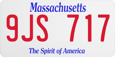 MA license plate 9JS717