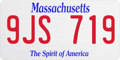 MA license plate 9JS719