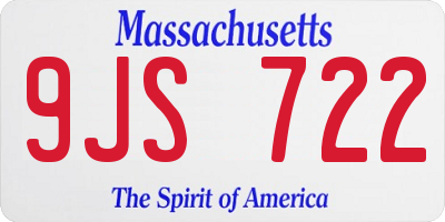 MA license plate 9JS722