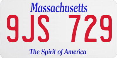 MA license plate 9JS729