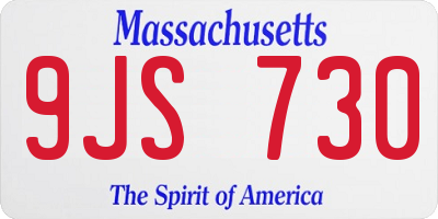 MA license plate 9JS730