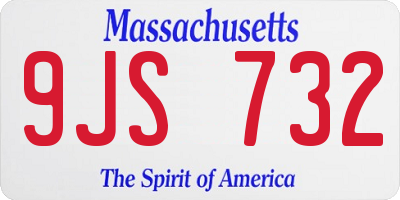 MA license plate 9JS732