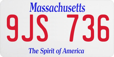 MA license plate 9JS736